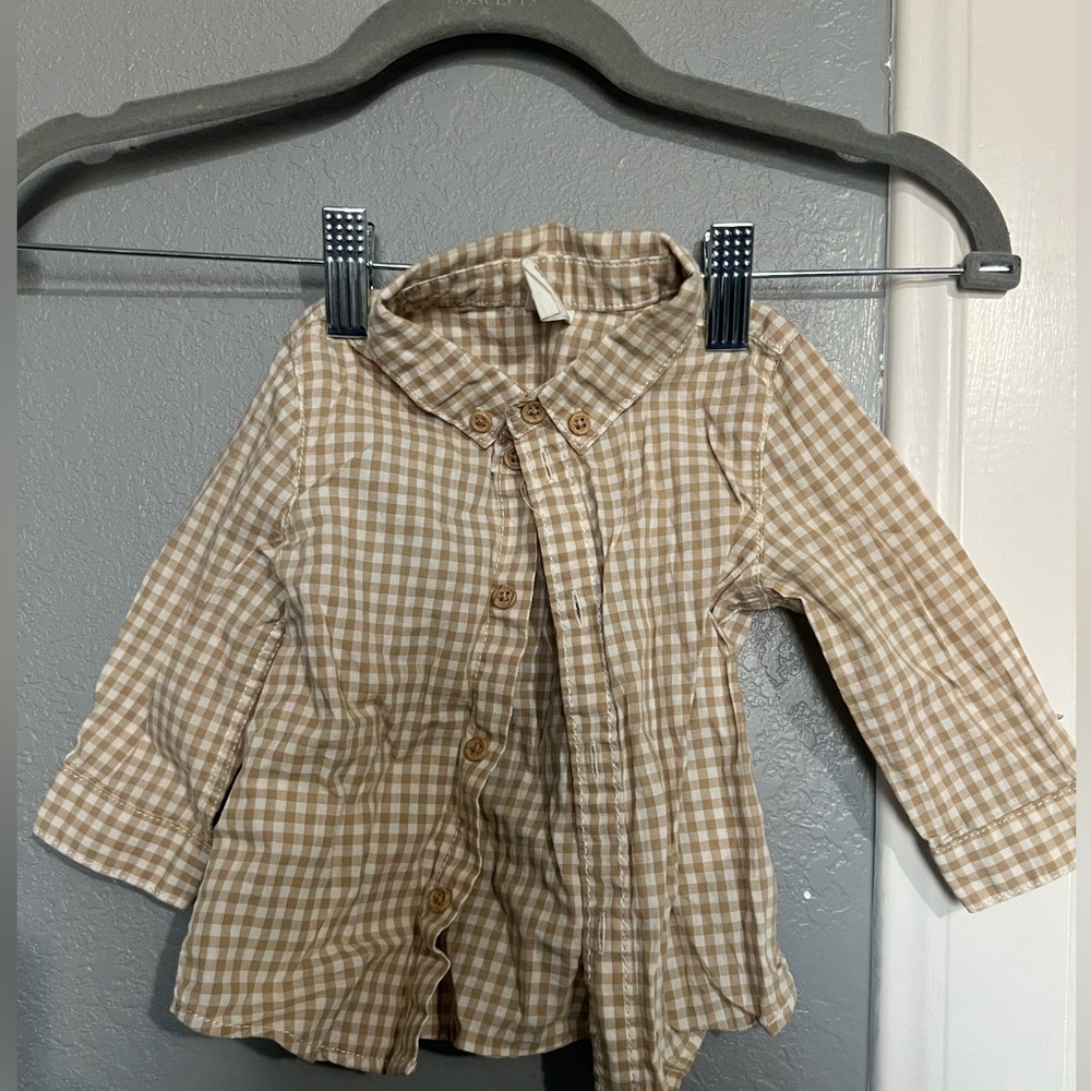 Light brown dress shirt for baby